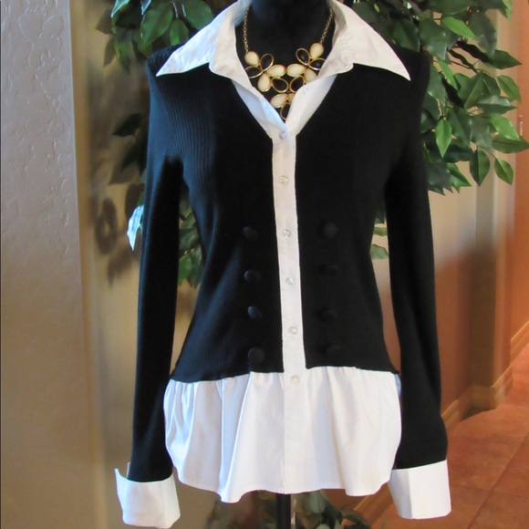 Tops - Black and White Sweater